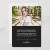 Faire-part Texte de script tendance, Graduate Ajouter Diplôme (Dos)