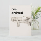 Faire-part Texte moderne Je suis arrivée Photo Baby Faire-par (Debout devant)