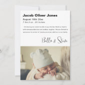 Faire-part Texte moderne Je suis arrivée Photo Baby Faire-par (Dos)