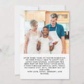 Faire-part Texte noir Enfin officiellement notre adoption pho (Dos)