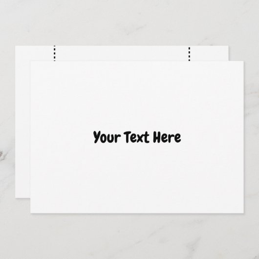 Faire-part Texte personnalisé (Devant / Derrière)