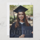 Faire-part TEXTE PLEIN BLEÉ MODERNE | Université PHOTO (Devant)