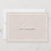 Faire-part Texture moderne Elégant Linge de maison bébé Fille (Dos)