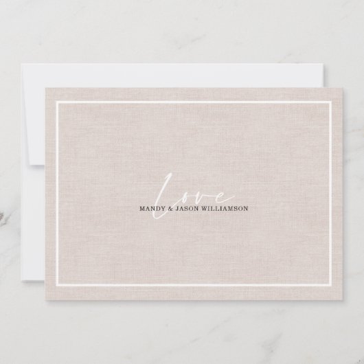 Faire-part Texture moderne Elégant Linge de maison bébé Fille (Dos)