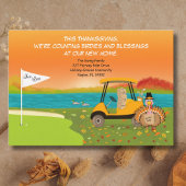 Faire-part Thanksgivig Golf Cart With Moving Boxes