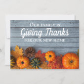 Faire-part Thanksgiving New Home Adresse Citrouille Moving (Devant)