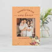 Faire-part Thanksgiving New Home Photo Holiday Moving (Debout devant)