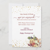 Faire-part Thanksgiving New Home Photo Holiday Moving (Dos)