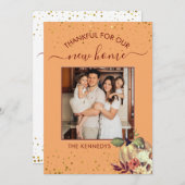 Faire-part Thanksgiving New Home Photo Holiday Moving (Devant / Derrière)