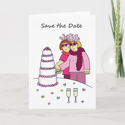 Faire-part The Date Cartoon Couple (Devant)