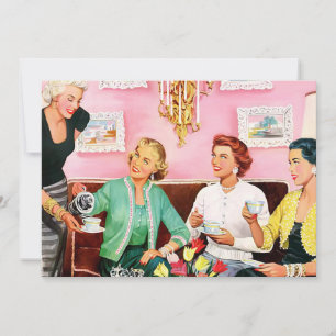Faire-part Thé de l'après-midi des années 1950