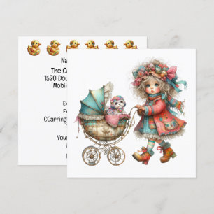 Faire-part thème chariot bébé SO Précieux
