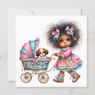Faire-part thème chariot bébé SO Précieux