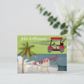 Faire-part Thème de golf de la partie de retraite (Debout devant)