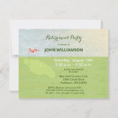 Faire-part Thème de golf de la partie de retraite (Dos)