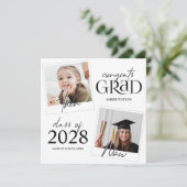 Faire-part Then And Now | 2 Photo Graduation (Debout devant)