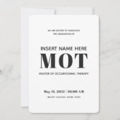 Faire-part Thérapie professionnelle Diplôme en médecine du tr (Devant)