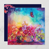 FAIRE-PART THUMBELINA, PANIER À FLEURS ET BOUTEILLE (Devant / Derrière)