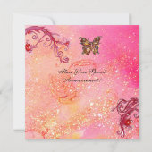 FAIRE-PART THUMBELINA, PANIER À FLEURS ET BOUTEILLE (Dos)