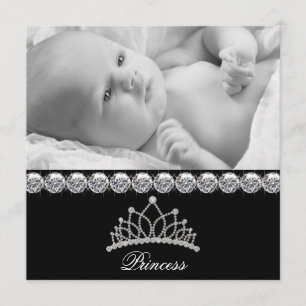 Faire-part Tiara Princess Baby Birth Annonces