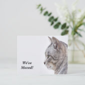 Faire-part Tiffany Nous avons déménagé Nouvelle carte postale (Debout devant)