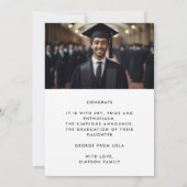 Faire-part Titre en gras Script Grad Grad Graduate Two Photo (Dos)