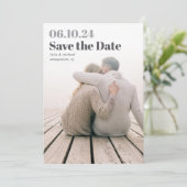 Faire-part Titre | Photo verticale moderne (Debout devant)