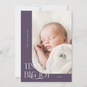 Faire-part Toile minuscule Gros Joy Plum Photo Naissance (Devant)