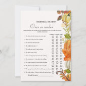 Faire-part Tomber dessus ou sous la nuptiale jeu de douche Ca (Devant)