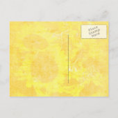 Faire-part Tournesol enregistrer la date carte postale (Dos)