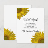 Faire-part Tournesol jaune Changement d'adresse Annonces (Devant / Derrière)