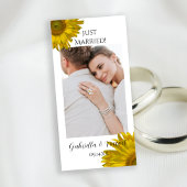 Faire-part Tournesol Jaune Juste Marié