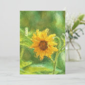 Faire-part Tournesol Merci (Debout devant)