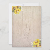 Faire-part Tournesol rustique et Antlers Bois photo naissance (Dos)