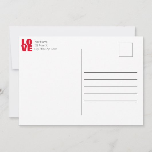 Faire-part Tout Ce Dont Vous Avez Besoin Est Love Valentine C (Dos)