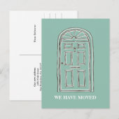 Faire-part TOUTE COULEUR - Carte postale d'annonce de déménag (Devant / Derrière)