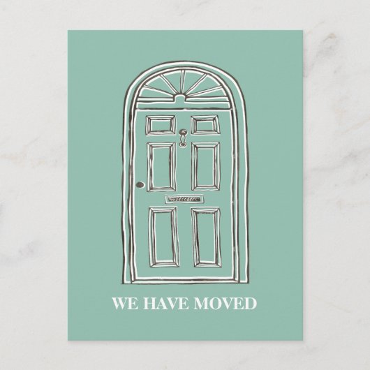 Faire-part TOUTE COULEUR - Carte postale d'annonce de déménag (Devant)