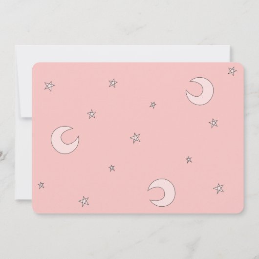 Faire-part toutes les étoiles dans le rose ciel (Dos)