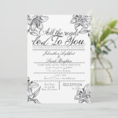 Faire-part Toutes les routes vous ont conduit Mariage Invitat (Debout devant)