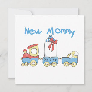 Faire-part Train New Mommy C'est un petit cadeau