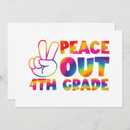 Faire-part Tranquillité 4e année Teinture Dernière 4e jour 4e (Devant / Derrière)