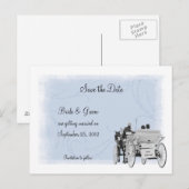 Faire-part Transporter Enregistrer la date Carte postale (Devant / Derrière)