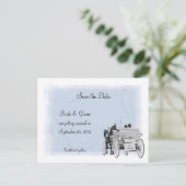 Faire-part Transporter Enregistrer la date Carte postale (Debout devant)