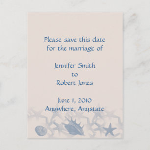 Faire-part Treasure by the Sea Save the Date, carte postale