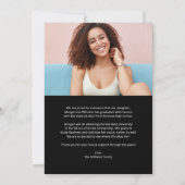 Faire-part Trendy Script Overlay, Ajouter Pic, Graduation Pho (Dos)