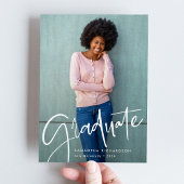 Faire-part Trendy Script Overlay | Photo Graduation de deux