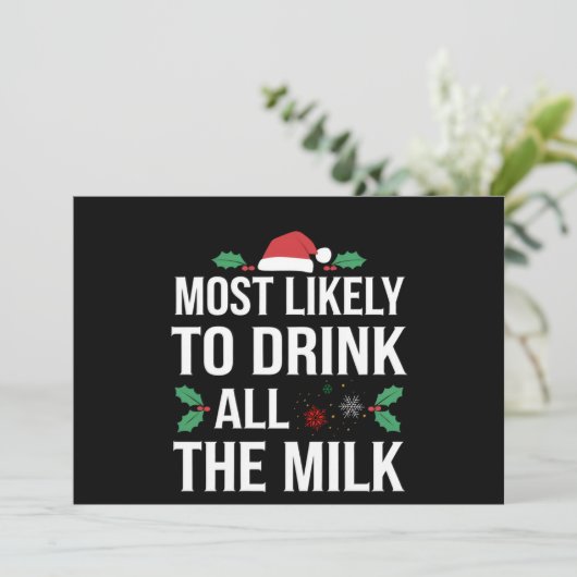 Faire-part Très Probable De Boire Tout Le Lait Noël Matchi (Debout devant)