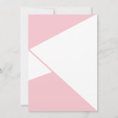 Faire-part Triangles de blocs de couleur rose simple (Dos)