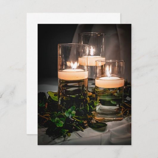 Faire-part Trio de bougies (Devant / Derrière)