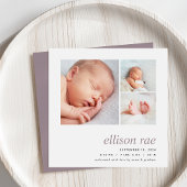 Faire-part Trio moderne | Naissance photo minimale simple